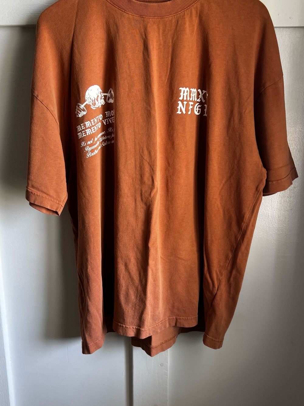 Rare Darc Sport Memento Mori Orange Heavyweight Tee 529/1000